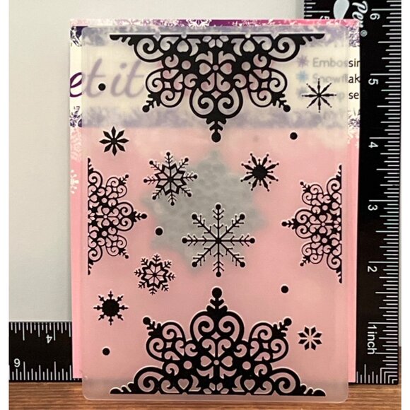 UNBRANDED Embossing Folder With DIE Snowflake BUTTERFLY - Picture 2 of 3